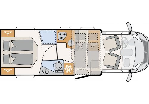 Low Profile Motorhome DETHLEFFS Trend T7057 DBM Modelo 2022 en Sale Occasion
