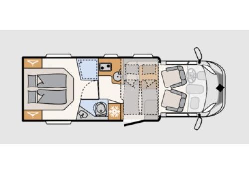 Low Profile Motorhome DETHLEFFS Just T7052 DBM en Sale Occasion