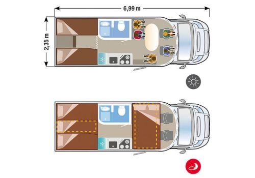 Low Profile Motorhome ILUSION XMK 690 en Sale Occasion
