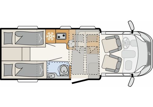 Low Profile Motorhome DETHLEFFS JUST T6812 en Sale Occasion