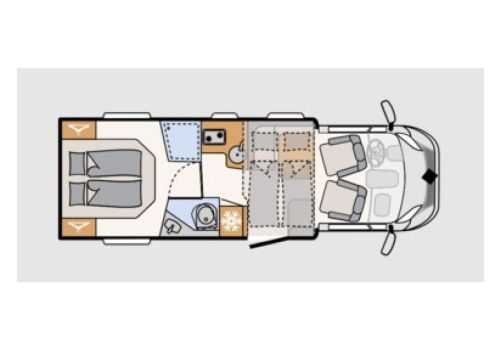 Low Profile Motorhome DETHLEFFS Just T 7052 DBM en Sale Occasion