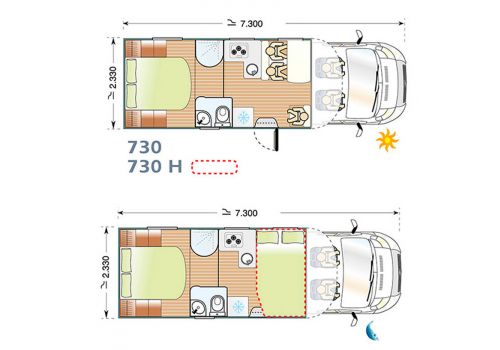 Low Profile Motorhome ILUSION Irius 730 en Sale Occasion