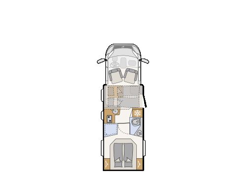 Low Profile Motorhome DETHLEFFS Just Camp T7052 DBM en Sale Occasion