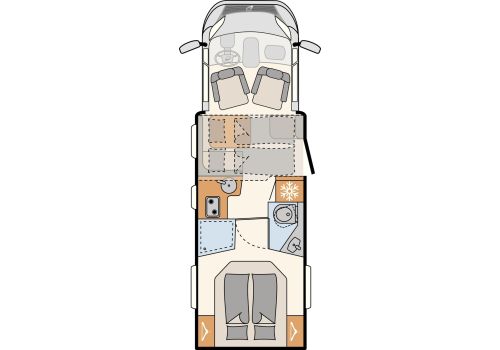 Low Profile Motorhome DETHLEFFS Just Camp T7052 DBM Modelo 2026 en Catalog