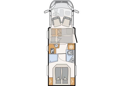 Low Profile Motorhome DETHLEFFS Just Camp T7052 DBM modelo 2024 en Catalog