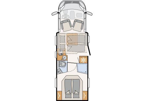 Low Profile Motorhome DETHLEFFS Just Camp 7052 DBL en Sale Occasion