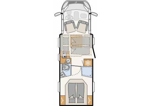 Low Profile Motorhome DETHLEFFS Just Camp T7052DBL en Catalog