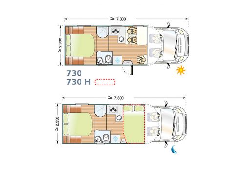 Low Profile Motorhome ILUSION XMK 730 en Sale Occasion