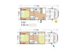 Low Profile Motorhome ILUSION XMK 730 en Sale Occasion