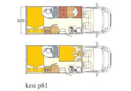 Low Profile Motorhome MOBILVETTA P81 en Sale Occasion