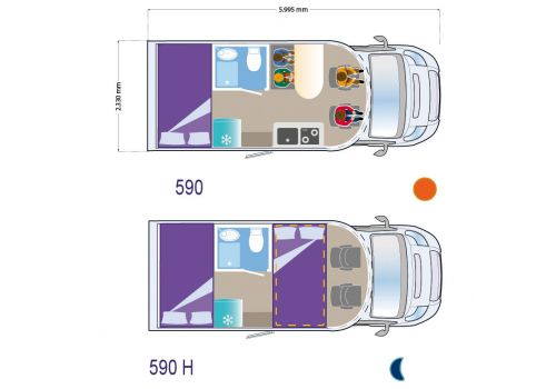 Low Profile Motorhome ILUSION 590 XMK modelo 2017 en Sale Occasion