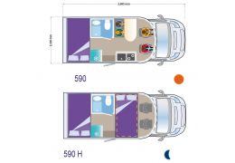Low Profile Motorhome ILUSION 590 XMK modelo 2017 en Sale Occasion