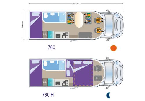 Low Profile Motorhome ILUSION 760 XMK en Sale Occasion