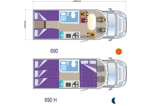 Low Profile Motorhome ILUSION 690 XMK en Sale Occasion