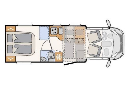 Low Profile Motorhome DETHLEFFS Trend T 7057 DBM modelo 2019 en Sale Occasion