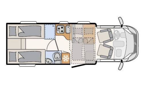 Low Profile Motorhome DETHLEFFS Trend T 7057 EB modelo 2018 en Sale Occasion