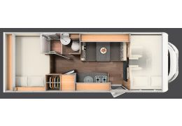 Capuchina Motorhome SUNLIGHT A-70 con amplio garaje en Sale Occasion