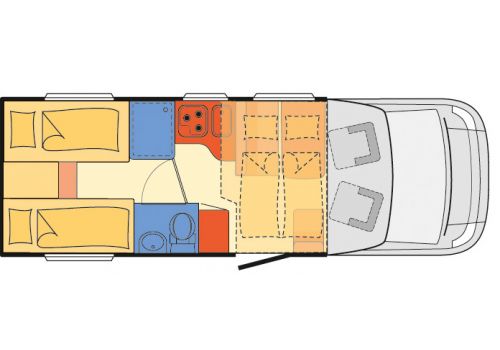 Low Profile Motorhome DETHLEFFS Trend T 7057 EB en Sale Occasion