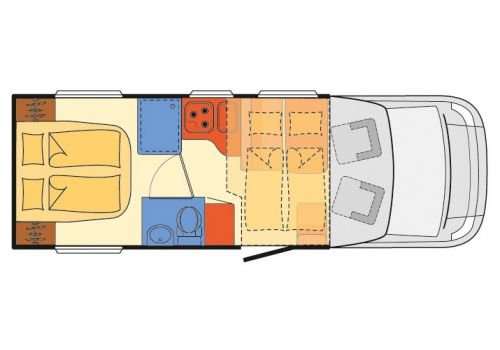 Low Profile Motorhome DETHLEFFS Trend T 7057 DBM en Sale Occasion