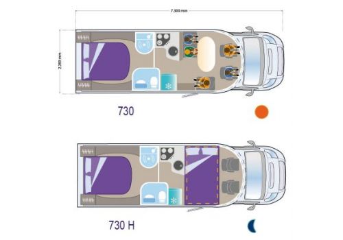 Low Profile Motorhome ILUSION 730 XMK en Sale Occasion