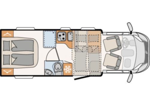 Low Profile Motorhome DETHLEFFS T 7057 DBM modelo 2020 en Sale Occasion